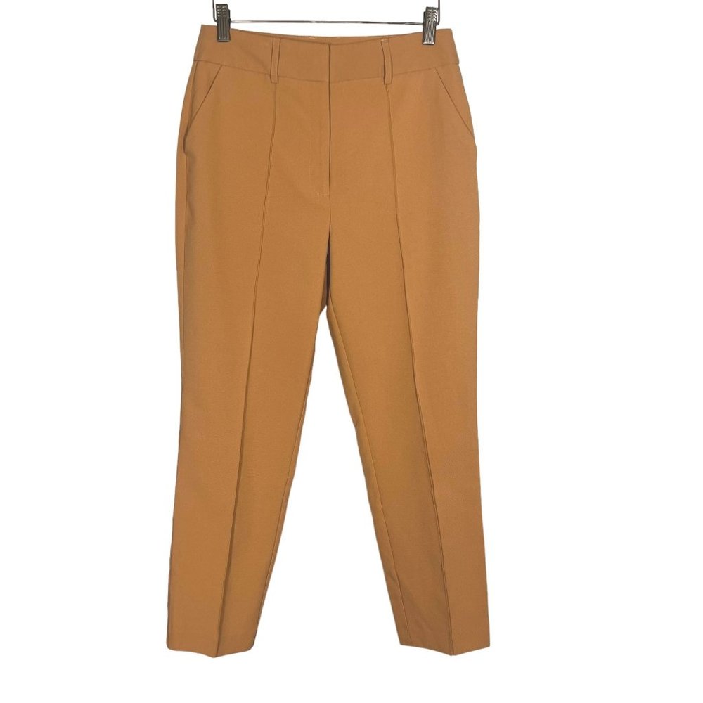 ASOS Nude High Waist Straight Leg Ankle Pants 6